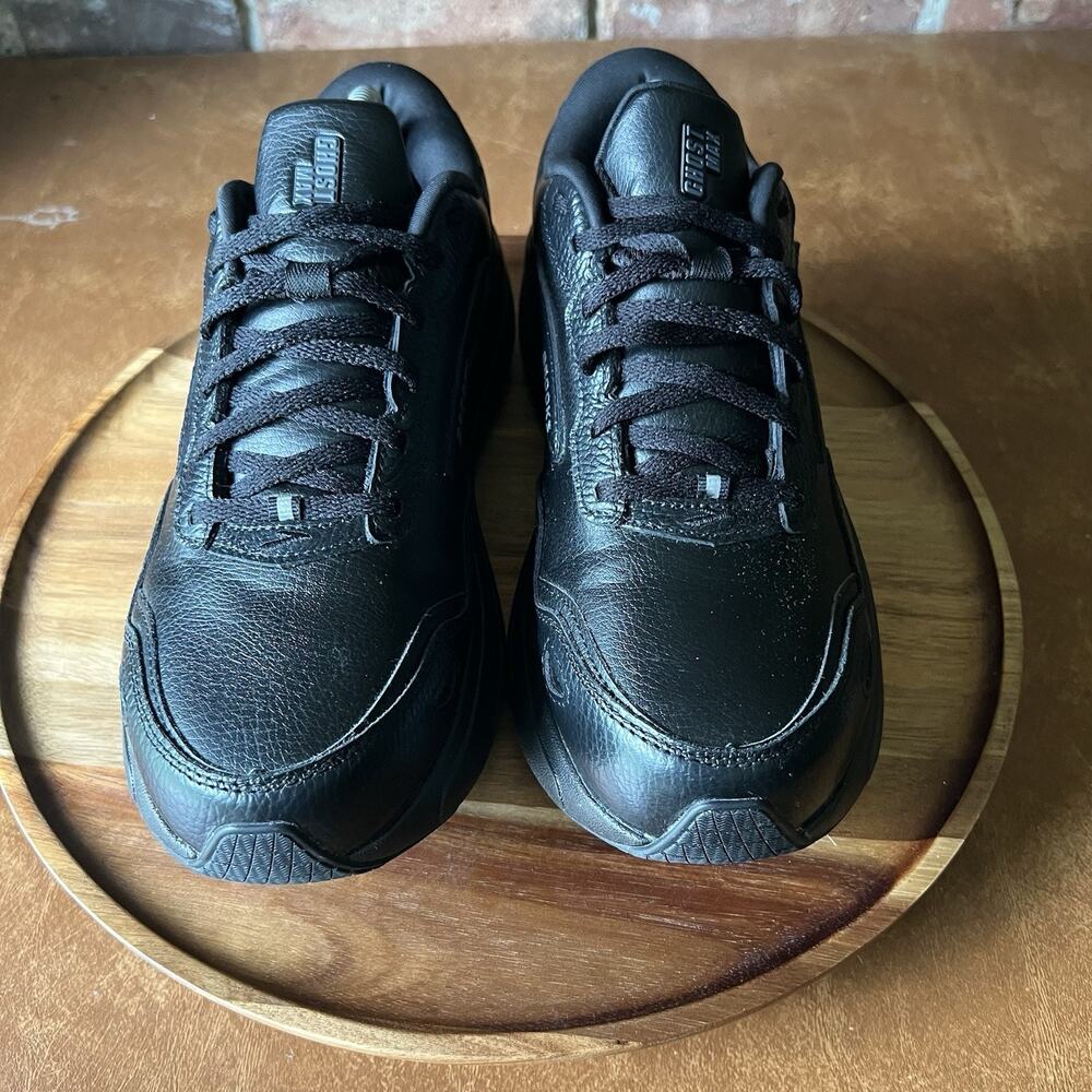 Brooks Ghost Max 2 Leather Max Cushion Black Women 10.5 W Running Sneaker Shoes - Picture 8 of 16